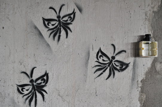 Graffiti Schmetterlinge Motten