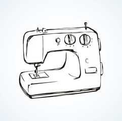 Sewing machine. Vector drawing