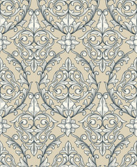 Fototapeta premium Retro decorative ornate seamless pattern
