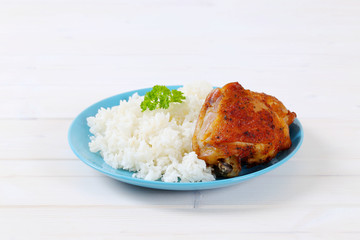 roasted chicken with rice