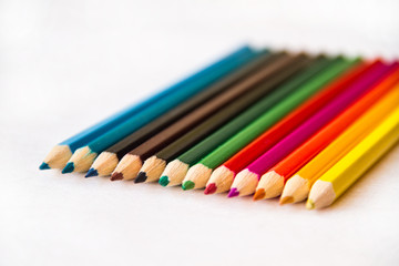 a set of colored pencils