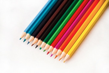 a set of colored pencils