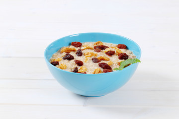 bowl of oatmeal porridge