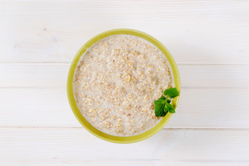 bowl of oatmeal porridge