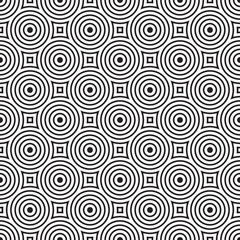 Seamless concentric circle link abstract geometric pattern background