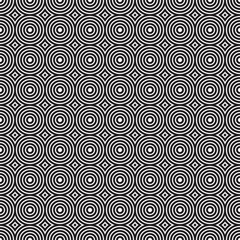 Seamless concentric circle link abstract geometric pattern background