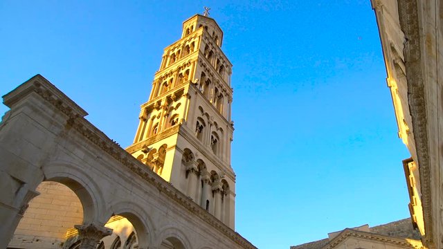 Diocletian's Palace, Split, Croatia - Diocletian Palace is ancient palace built for Emperor Diocletian in historic center of Split, Croatia. It is top travel attraction for people visiting Croatia.