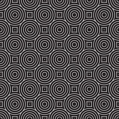 Seamless concentric circle link abstract geometric pattern background