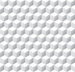 Seamless warm grey 3d cubes pattern background texture