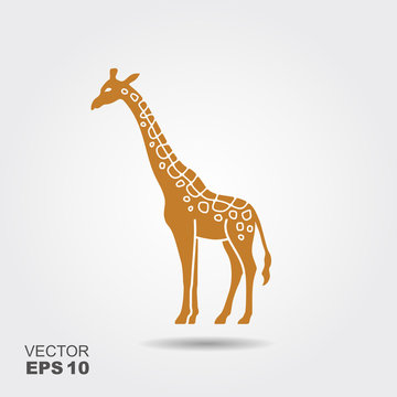 Simple icon of a giraffe.