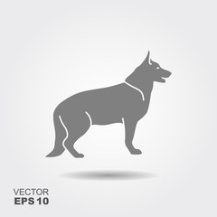 Dog flat icon.