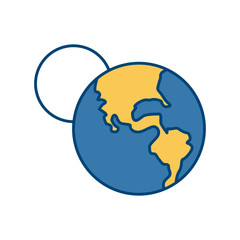 Galaxy asteroids meteors icon vector illustration graphic design