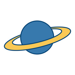 Saturn milkway planet icon vector illustration graphic design