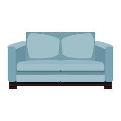 Comfortable couch isolated icon vector illustration graphic design