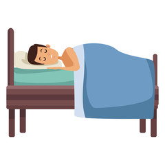 Sleeping in bed icon vector illustration graphic design