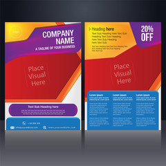 Flyer pamphlet brochure poster cover design layout background vector illustration template color