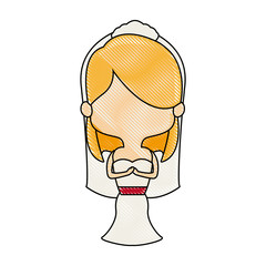 adorable bride lovely marriage cartoon vector illustration