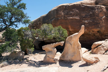 Natürliche Steinskulpturen im Canyonlands NP, Utah, USA