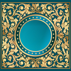Golden ornate decorative design