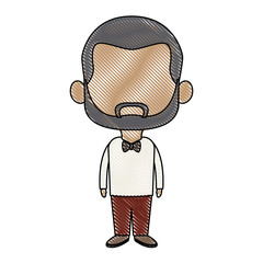 young happy groom man wear suit married vector illustration