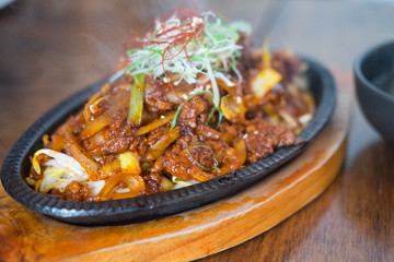 Barbequed pork and ginger