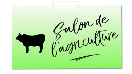 salon agriculture papier scotché vert