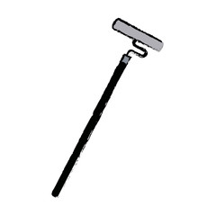 roller brush paint equipment construction icon vector illustration