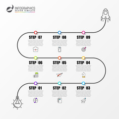 Timeline. Business concept. Infographic design template. Vector