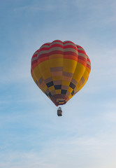 Colorful hot air balloons in the early morning