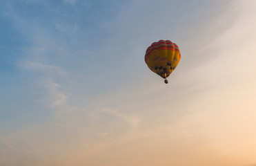 Colorful hot air balloons in the early morning