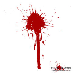 Blood splatter elements on white background . Criminal concept . Vector