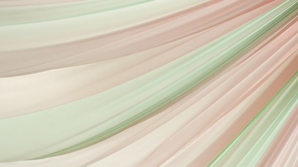 pink and green wavy silk fabric texture background