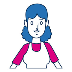 portrait woman character employee work person vector illustration