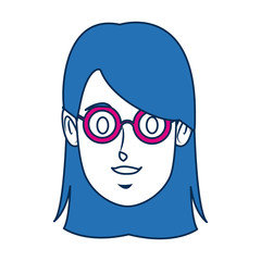 Obraz na płótnie Canvas woman face employee worker person character vector illustration