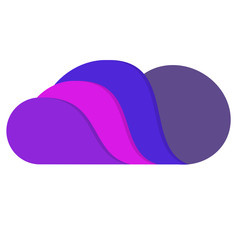 purple cloud on a white background