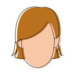 woman face employee worker person character vector illustration