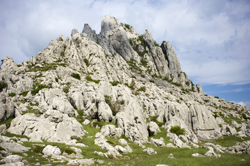 Fototapeta na wymiar Tulove grede, part of Velebit mountain in Croatia, landscape