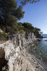 Vis island coastline