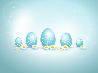 Fototapeta na wymiar Easter background decorated with easter egg