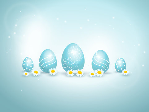 Easter background decorated with easter egg