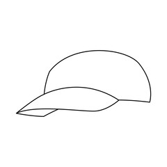 cap of man delivery accessory clothes uniform vector Illustration