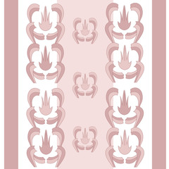pink light delicate and white striped floral seamless pattern