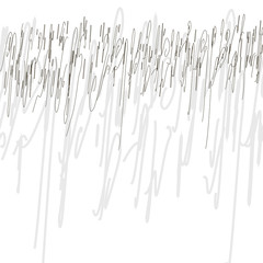 letter by hand doodle pattern black with gray shadow