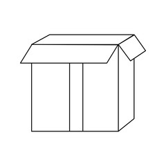 carton container cardboard box pack open package paper vector illustration