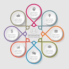 Vector infographic template for diagram, graph, presentation, chart, business concept with 8 options.