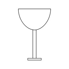 wine cup line icon glass vector illustration, editable object