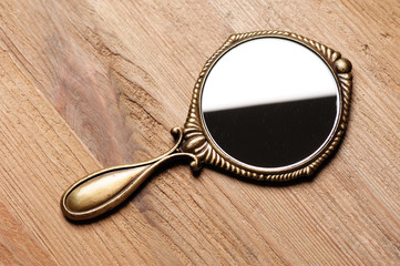 vintage hand mirror