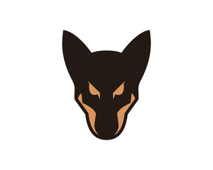 the Rottweiler Head Dog Illustration Abstract Symbol Modern Logo Vector