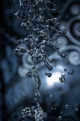 Water droplets on an abstract background