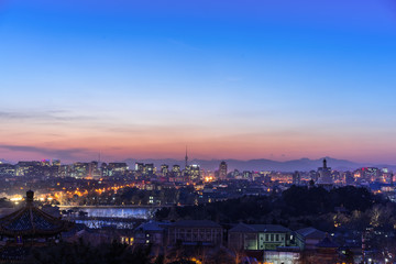 panoramic cityscape in beijing china